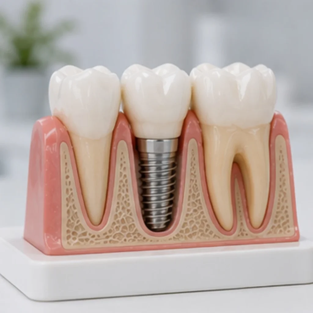 Implante dental integrado en el hueso Instituto Volpe.webp